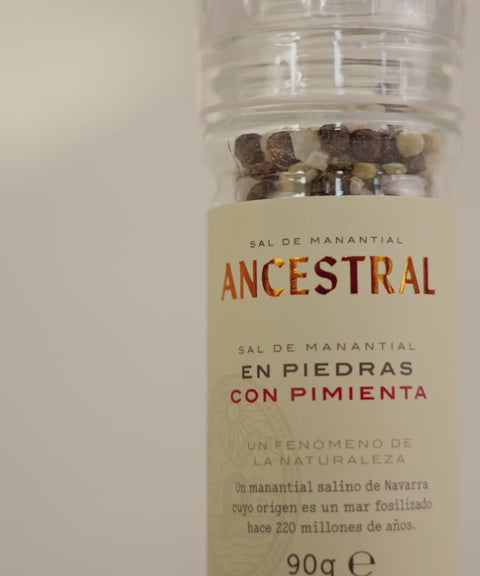 Video of glass mill natural spring salt crystals and pepper