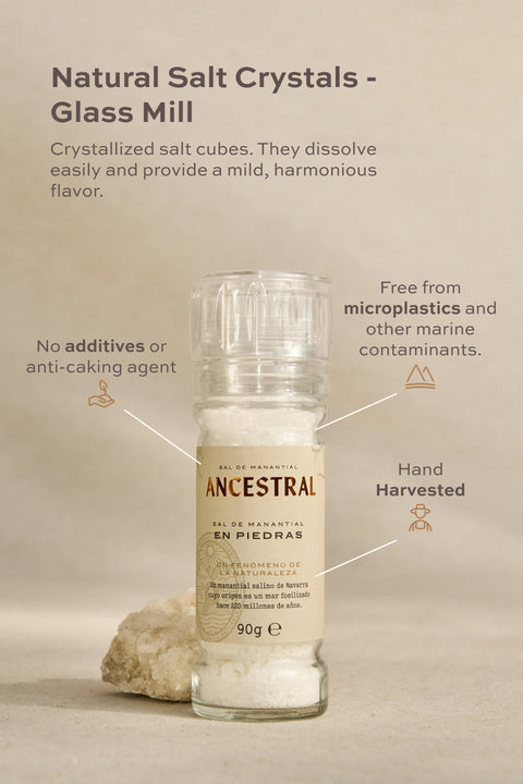 Pack of 6 Natural Salt Crystals - Glass Mill